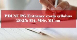 PDUSU PG Entrance Exam Syllabus 2025 Shekhawati University