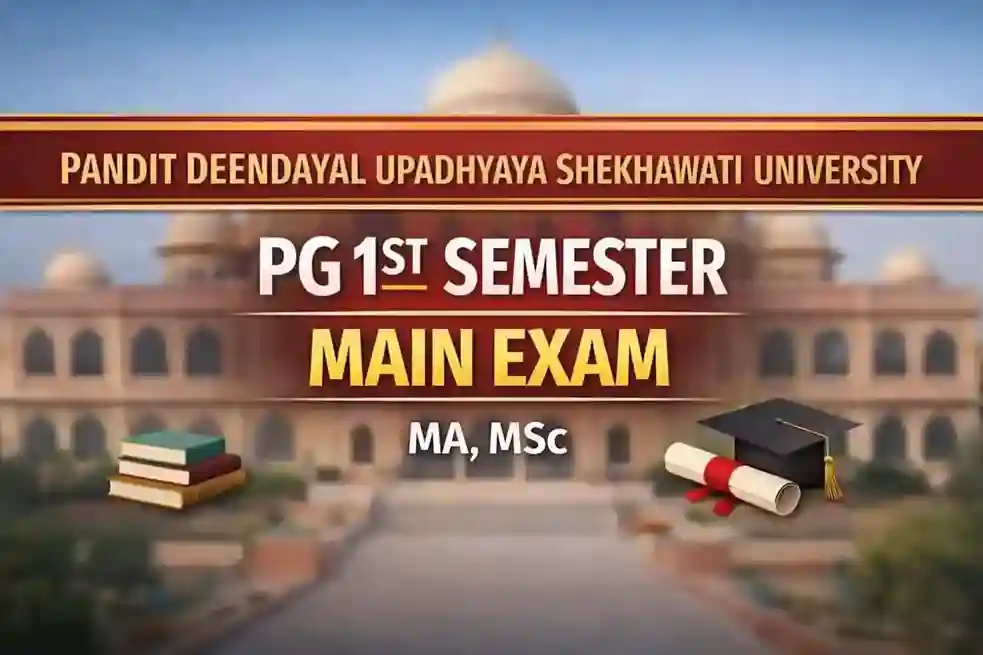 PDUSU pg 1st Semester Main Exam Time Table